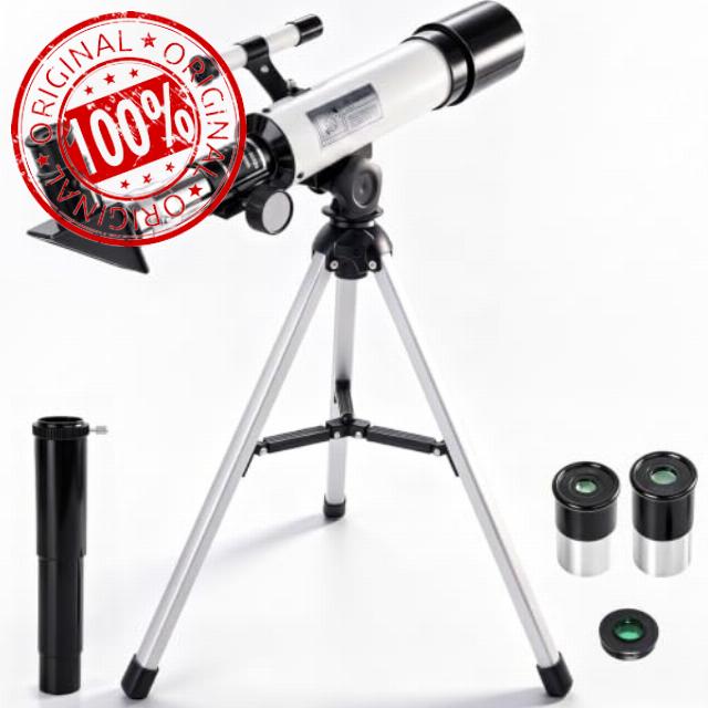 Telescope Kids 36050 Telescopes with Finder Scope for Beginners (White)