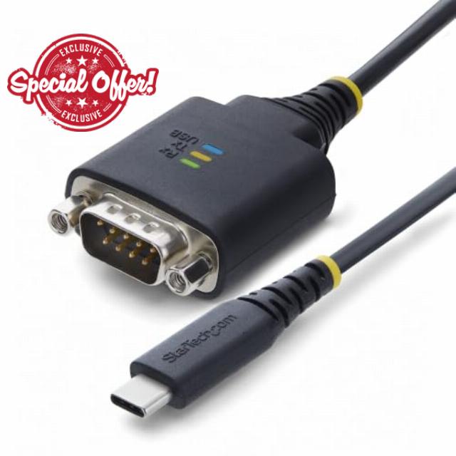 StarTech 1ft (30cm) USB-C to Serial Adapter Cable