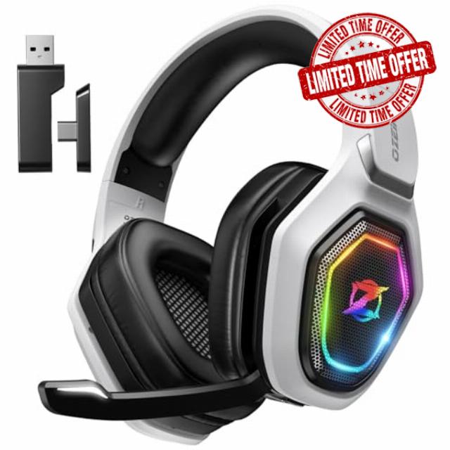 Ozeino Wireless Gaming Headset for Ps5 PC|2.4GHz Wireless