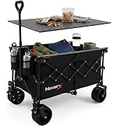 MoverX 220L Festival Trolley on Wheels, Folding Wagon, Portable Camping Cart, Collapsible Foldabl...
