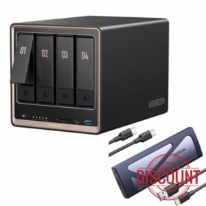 UGREEN NASync DXP4800 GT 4-Bay NAS + M.2 NVMe Enclosure