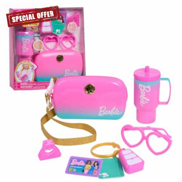 Barbie Trend Fashion Bag Set - 8 Piece Fancy Dress Set with Shoulder Bag                                                          8 Piece Fancy Dress Set with Shoulder Bag