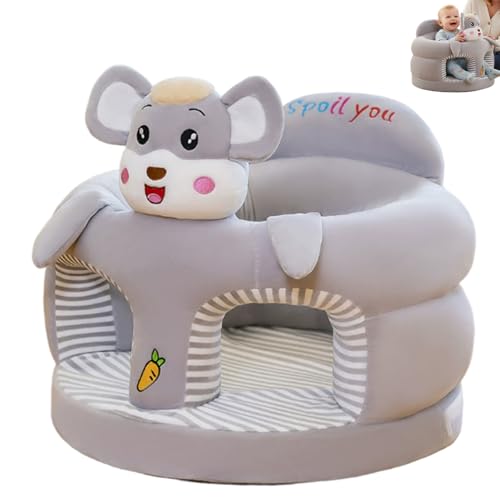 Adorable Elephant Design Infant Sit Up Chair with Ergonomic Support for Sitting Practice