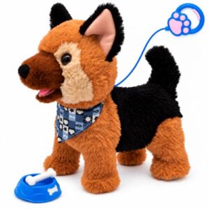 Music and Repeat Function                                                          Cute plush dog responds to touch