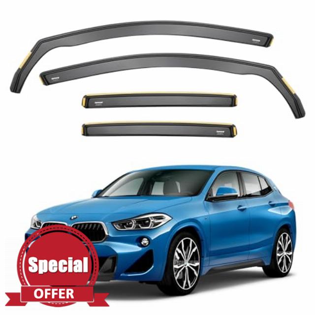 ISPEED Wind Deflectors For BMW X2 F39 2017-2023 5-Door SUV 4pc Set | Keep Your Car Ventilated In Rain & Wind