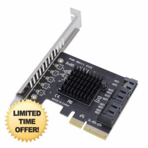 PCIe to 5 Port III Expansion Card with JMB585 Chipset