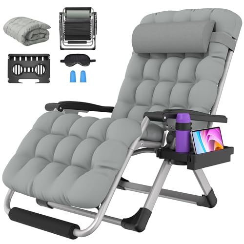 225KG 84CM XXL Outdoor Recliner Chairs                                                          w/Removable Cushion&Headrest