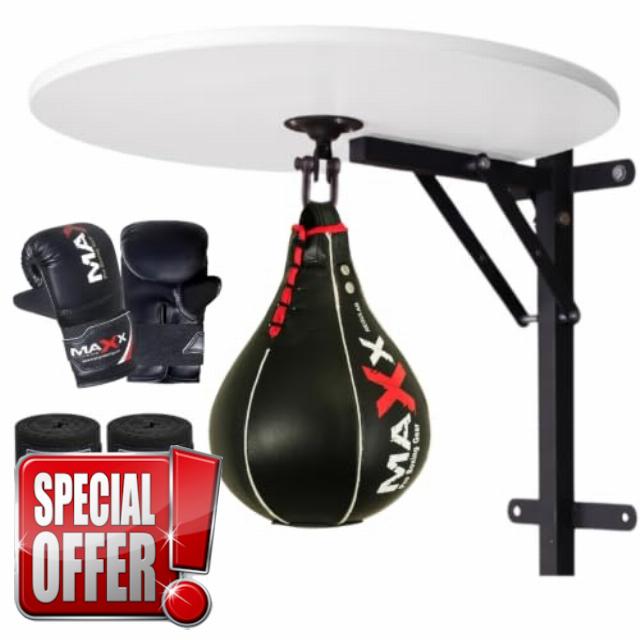 Maxx Folding Speedball Platform Set – Adjustable Wall-Mounted MDF Board 600mm x 18m with Swivel