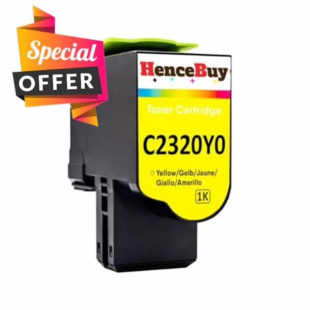 HenceBuy Compatible Yellow Toner Cartridge Replacement for Lexmark C2320Y0                                                          Replacement for Lexmark C2425 MC2425 MC2425adw C2535dw MC2535 MC2535adwe MC2325 MC2325adw C2325 C2325dw MC2640 MC2640adwe