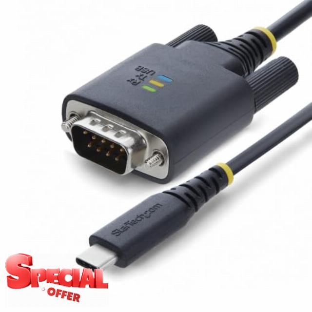 StarTech 6.6ft (2m) USB-C to Serial Adapter Cable
