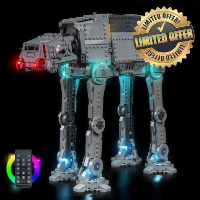LocoLee RC Light Set Compatible with LEGO Imperial Remnant AT-AT with INT-4                                                          Lighting Kit Compatible with LEGO 75454 Imperial Remnant AT-AT