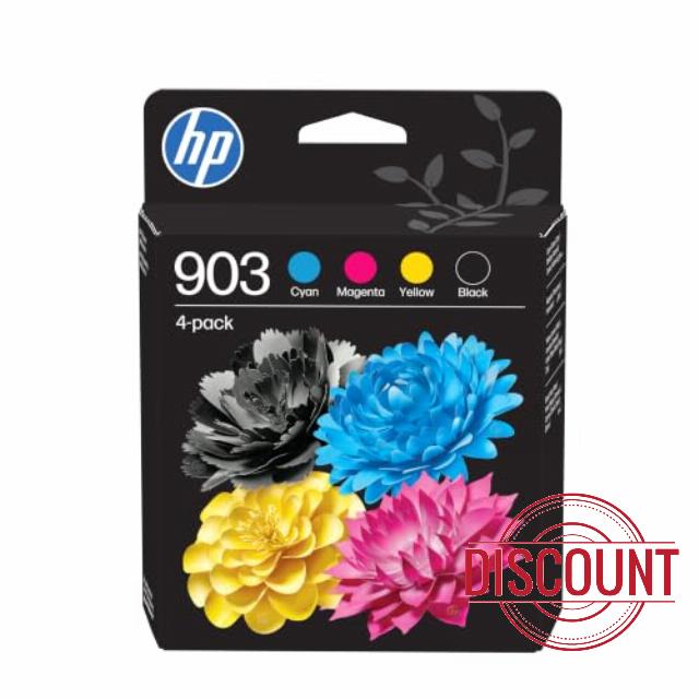 HP 903 Black/Cyan/Magenta/Yellow Original Ink Cartridges 4-Pack                                                          Compatible with HP OfficeJet 6900
