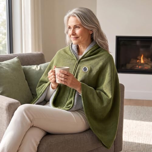 Wearable Heated Cape Poncho