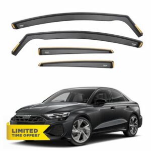 ISPEED Wind Deflectors For Audi A3 MK4 2020-2027 4-Door Saloon 4pc Set | Keep Your Car Ventilated In Rain & Wind