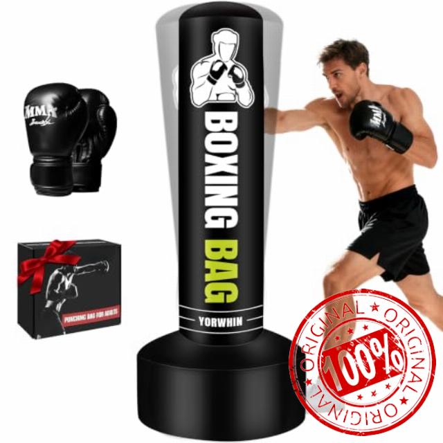 YORWHIN Boxing Standing Punch Bag for Adults - 70'' Boxing Bag Infaltable                                                          Kickboxing Bag for Training MMA
