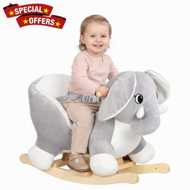 AIYAPLAY Rocking Horse Elephant Design for Toddlers 18-36 Months