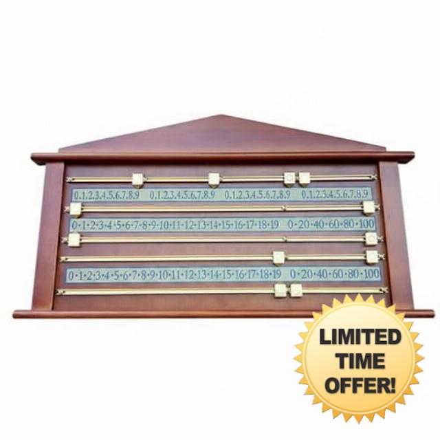 Wooden Billiard Scoreboard Wall Mount Billiard Score Board Vintage Style Athletic Gear for Bar