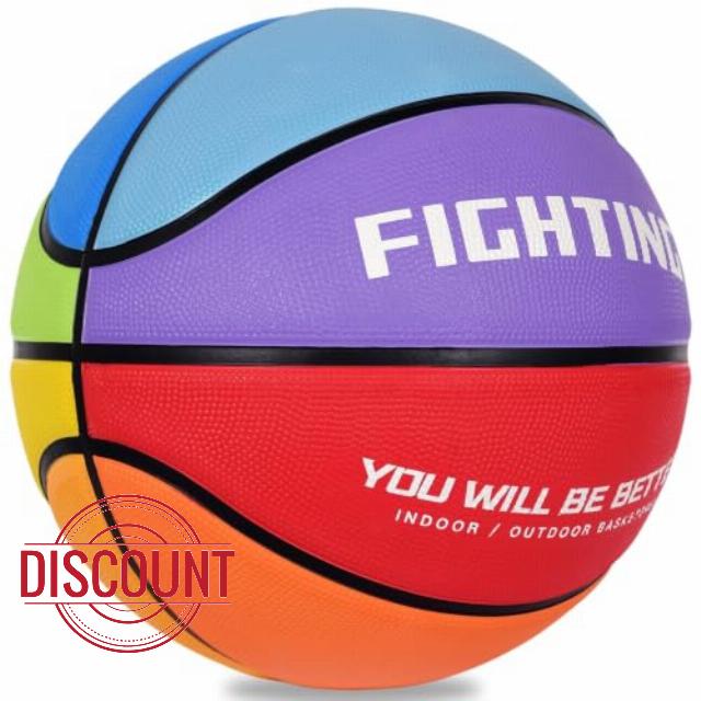 KUYOTQ Size 5 Rainbow Rubber Basketball