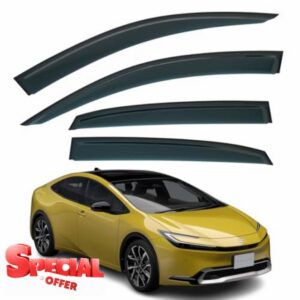 Set Of 4 STICK-ON Wind & Rain Deflectors For TOYOTA PRIUS 2023 2024 2025 2026 2027 Models.New PRIUS XW60 Rain Guards