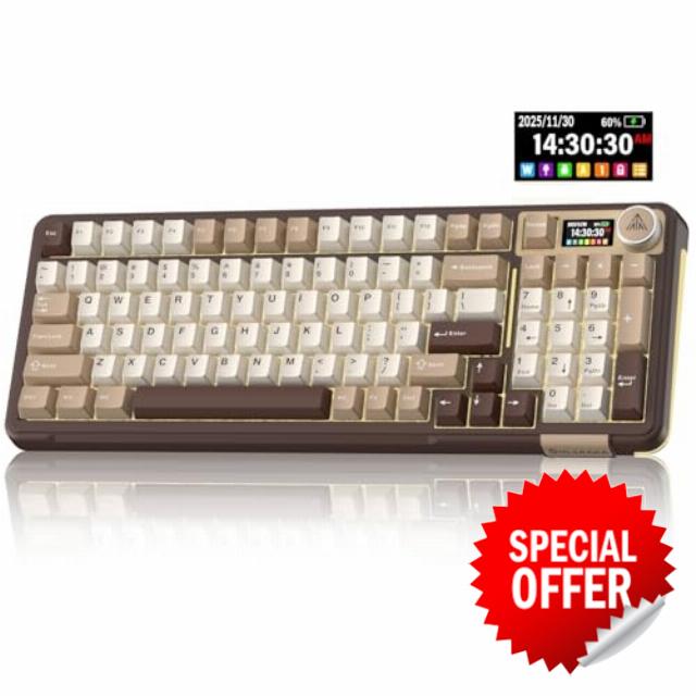 SOLAKAKA A99 Pro Wireless Mechanical Keyboard with LCD Screen                                                          BT5.0/2.4GHz/USB-C