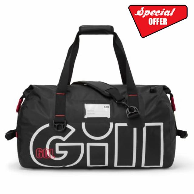 Gill Voyager Waterproof Duffel Dry Bag 60L - Black                                                          PVC Roll Top