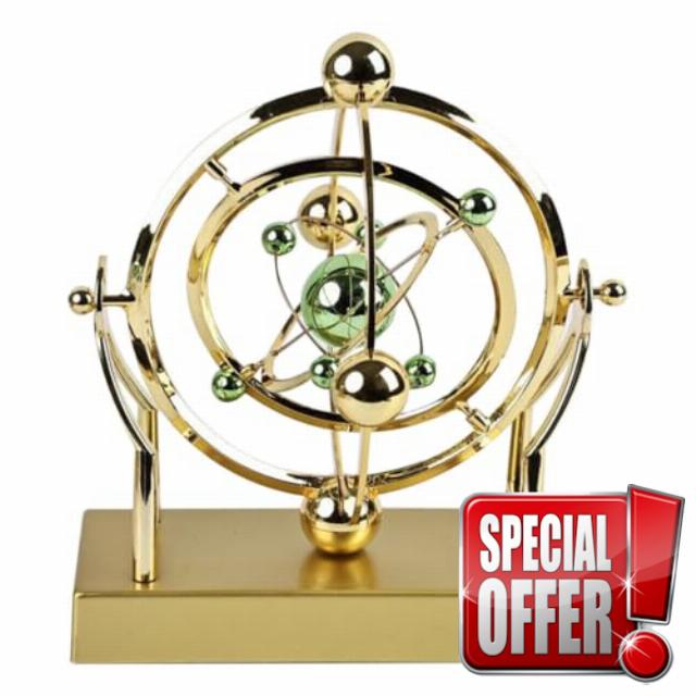 Perpetual Motion Toy with Orbital Motion                                                          Newton Pendulum with Educational Living Room and Home Decor Science Theme