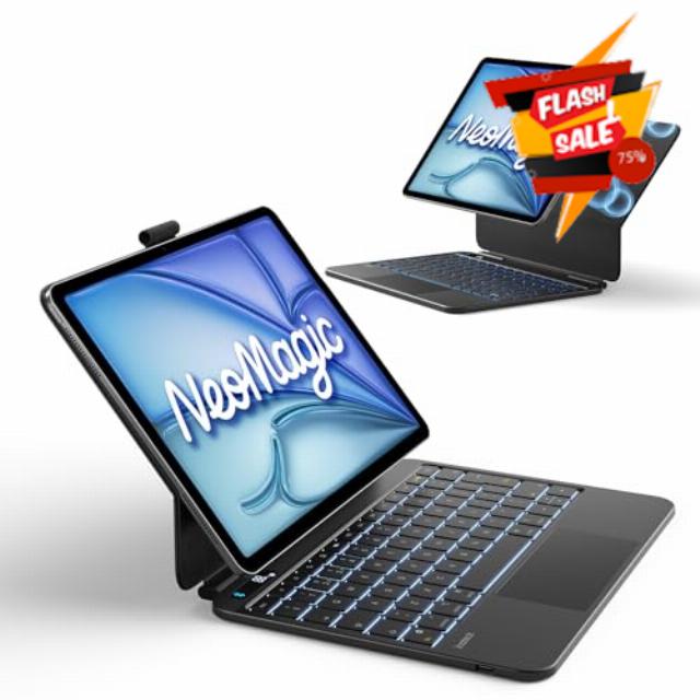 Inateck Keyboard Case iPad Air 11" M4/M3/M2 with Precise Trackpad                                                          7‑Color Backlit