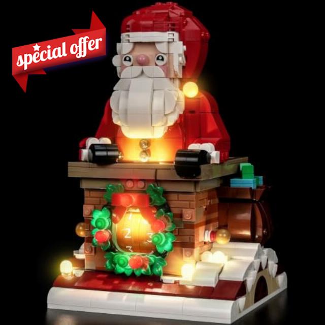 LocoLee LED Light Set Compatible with LEGO 40874 Santa's Holiday Countdown                                                          Lighting Kit Compatible with LEGO Santa's Holiday Countdown