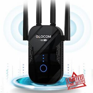 2026 Newest1 WiFi Booster Range Extender 1200Mbps WiFi Extender Booster Dual Band 5GHz & 2.4GHz Wireless Internet Booster/Hotspot with Wider Coverage