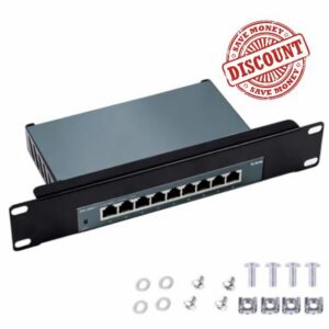 10inch 1U Metal Rack Mount for TP-Link TL-SG108 8-Port Switch Built with Sturdy Premium Metal