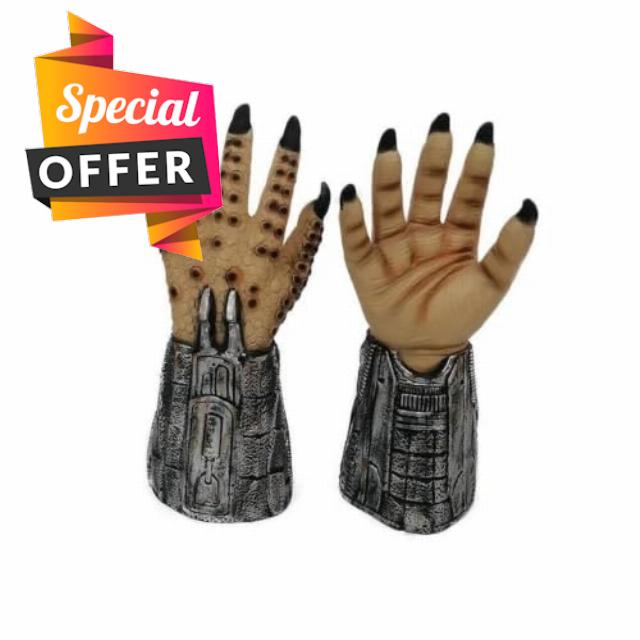 1 Pair Predator Gloves for Halloween Cosplay                                                          Latex