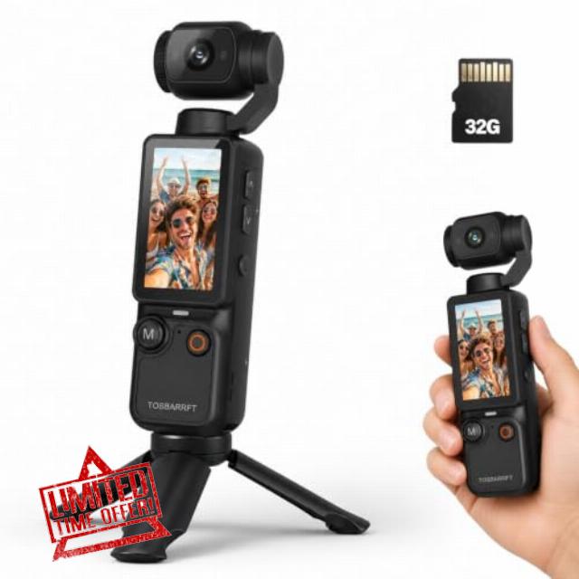 Vlogging Camera with 180° Rotating Lens