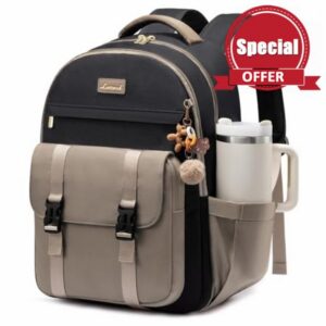 LOVEVOOK School Bag Backpack for Teenage Girls Womens with Cute Charm                                                          Lightweight 15.6 Laptop Rucksack Back Pack for Secondary School College Travel