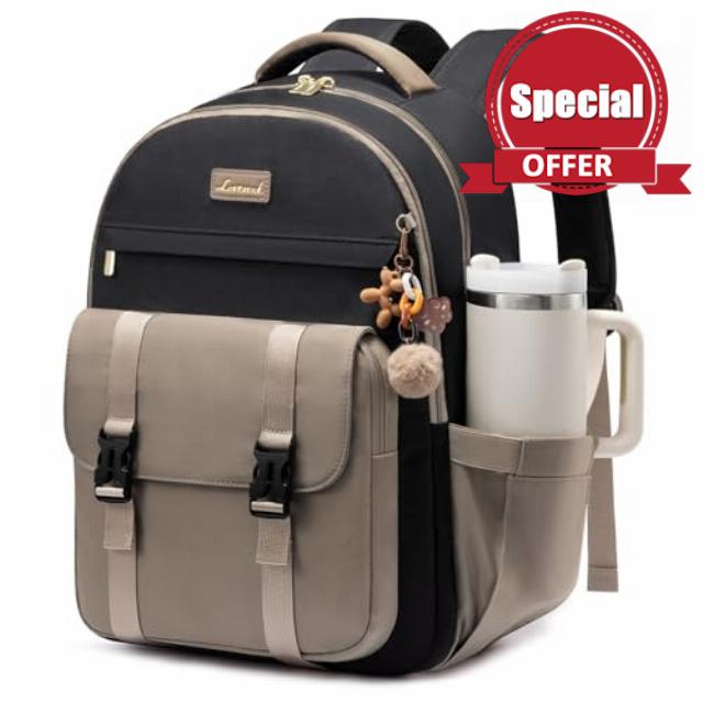 LOVEVOOK School Bag Backpack for Teenage Girls Womens with Cute Charm                                                          Lightweight 15.6 Laptop Rucksack Back Pack for Secondary School College Travel