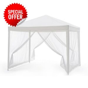 JML Starlyf Gazebo                                                          Spacious outdoor pop-up gazebo with built-in bug netting mesh sides. Easy to setup