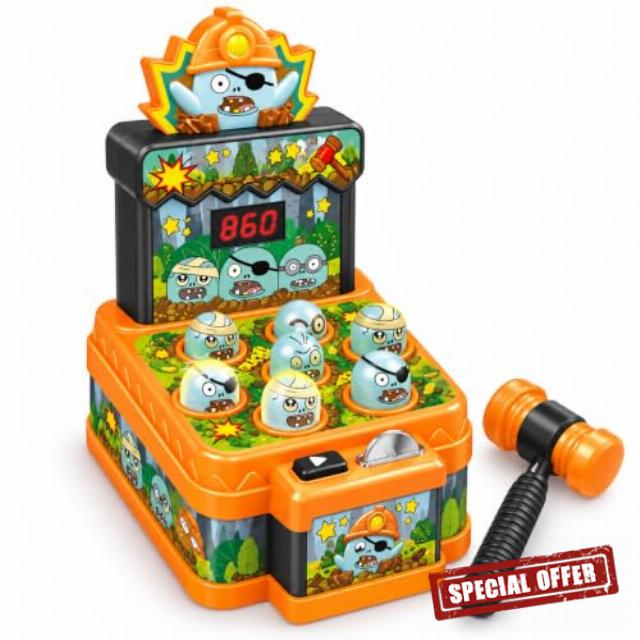 Zombie Whack a Mole Game with Hammer