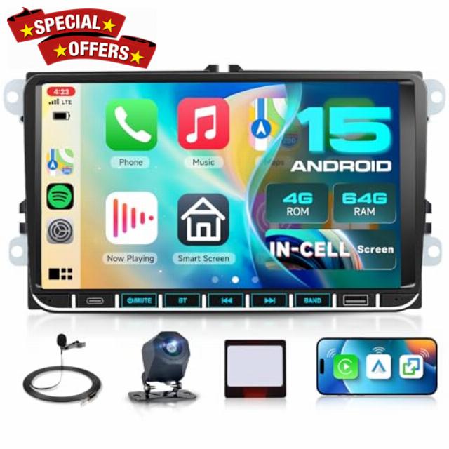 4G+64G Car Stereo Radio for VW Candy Golf Jetta Passat Polo Skoda Seat 5GWiFi