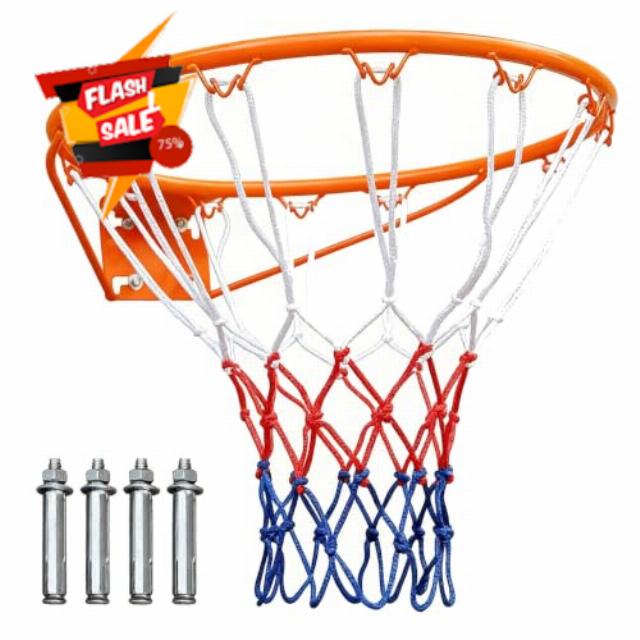 18" Metal Wall Mounted Basketball Hoop                                                          18" regulation rim