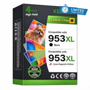 953XL Ink Cartridges Multipack for 7720 8710 Ink Cartridges (BK/C/M/Y)                                                          Replacement for HP 953XL Ink Cartridges for HP Officejet pro 7720 7730 7740 8710 8715 8718 8720 8725 8728 8210 8218 (4 Pack)