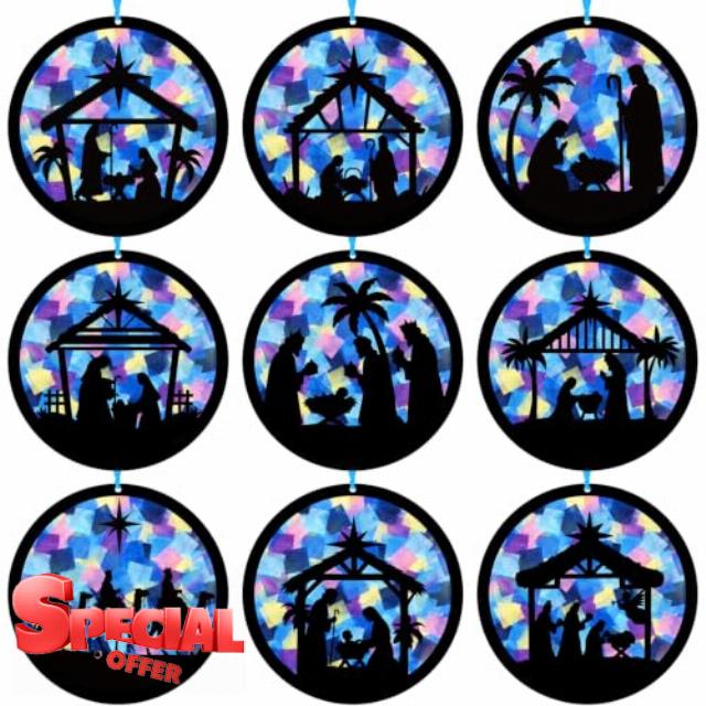 48PCS Nativity Christmas Crafts Bulk