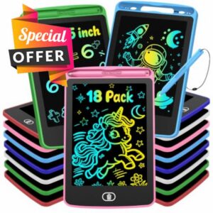 Party Bag Fillers For Kids Girls Boys Party Favours Pass The Parcel Prizes                                                          18-Pack 6.5 Inch Lcd Drawing Tablet for Kid Drawing Pad for Kids Toys for Boys Girls 3-8 Goodie Birthday Gifts