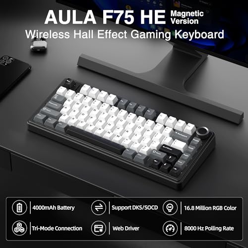 Hall Effect Magnetic Keyboard 0.01mm RT Accuracy