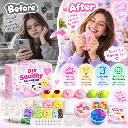Squishies Making Set,16 Shells (Lemon