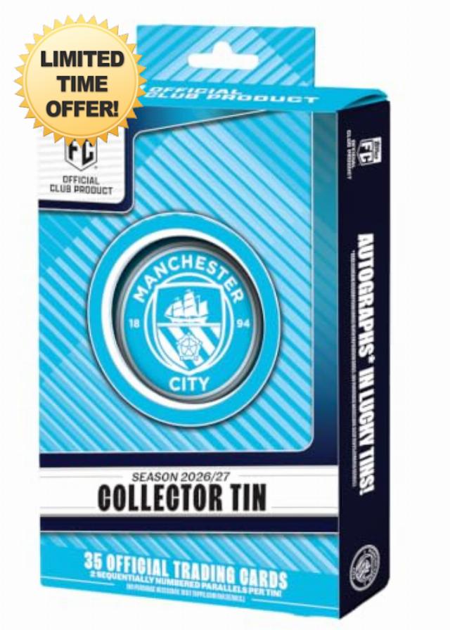 Topps Collector Tin Manchester City 2026/27                                                          35 Cards Per Tin