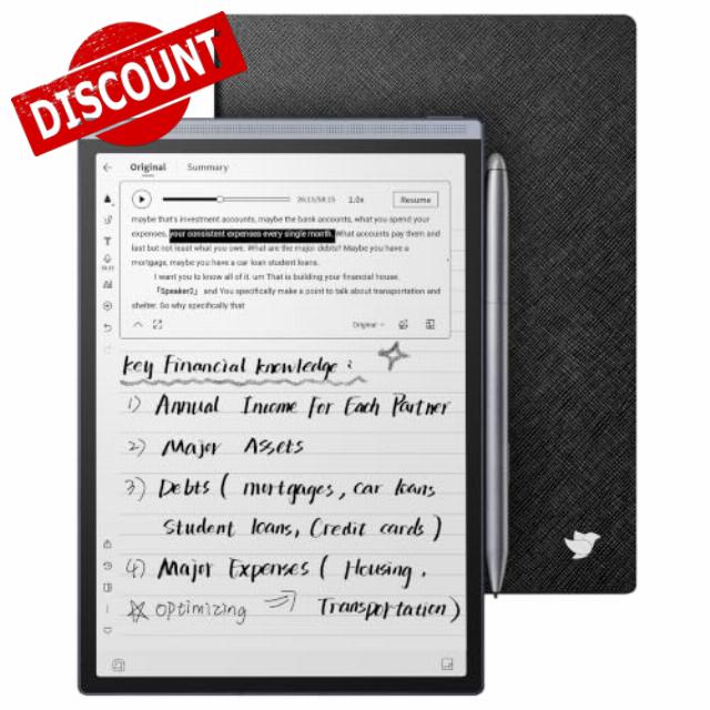 iFLYTEK AINOTE Air 2 Bundle with Black Folio Case