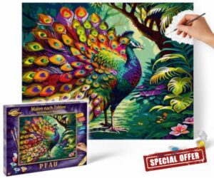 Schipper Painting by Numbers - Peacock - Painting Pictures for Adults