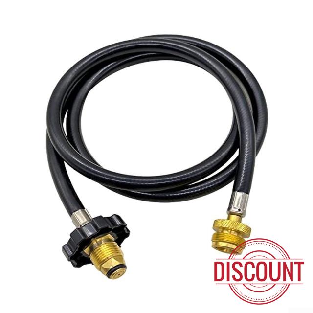 Brass Propane Hose 6ft Robust Rubber                                                          Compatible with Mr Heater for Buddy