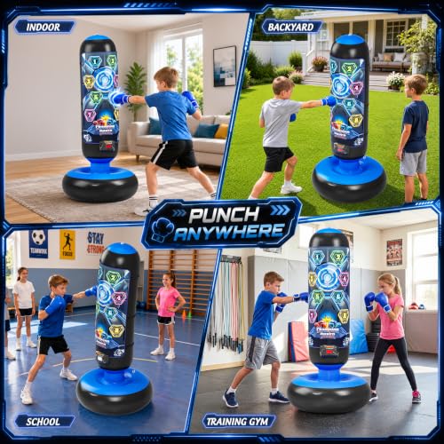 kids punch bag with Gloves