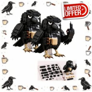 Sarcastic Coffee Crow Building Block Set