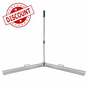 Baoblaze Badminton Sweeper Shuttlecock Collector Retriever With Adjustable Handle Heavy Duty Metal Frame With Rust Resistant Finish and Rubber Scrapers Folding